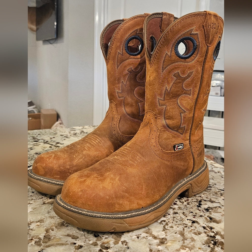 Justin Boots Brown Leather Men's Boots